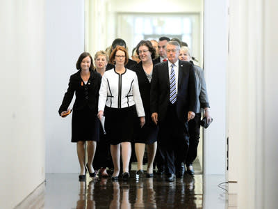 <p>Julia Gillard elected unopposed as Australian Prime Minister. Photo: AAP</p>