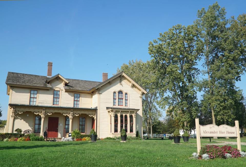                                The Alexander Blue House at Livonia's historic Greenmead village and grounds.