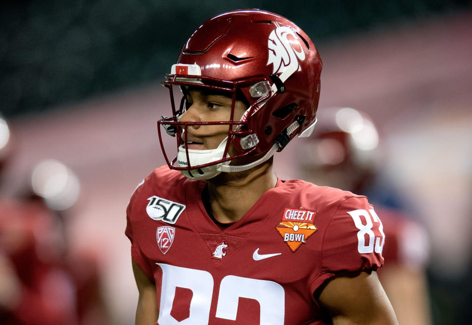 Washington State Cougars wide receiver Brandon Gray before the 2019 Cheez-It Bowl. (Carlos Herrera/Icon Sportswire via Getty Images)