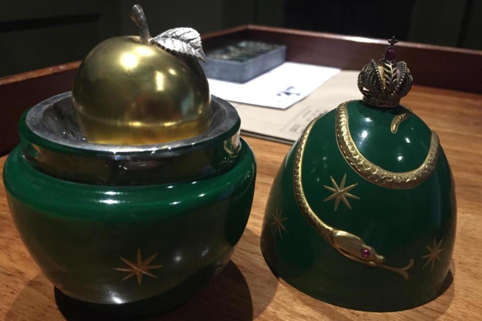 A 1960s Faberge-style china egg stolen in the burglary (Met Police)