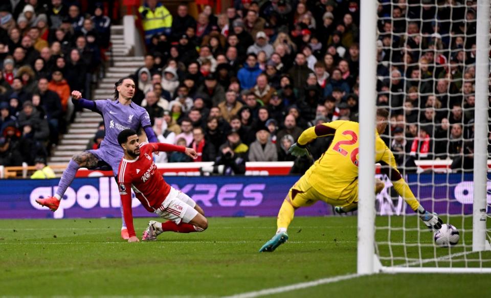 Nunez went close with an earlier effort (Liverpool FC via Getty)