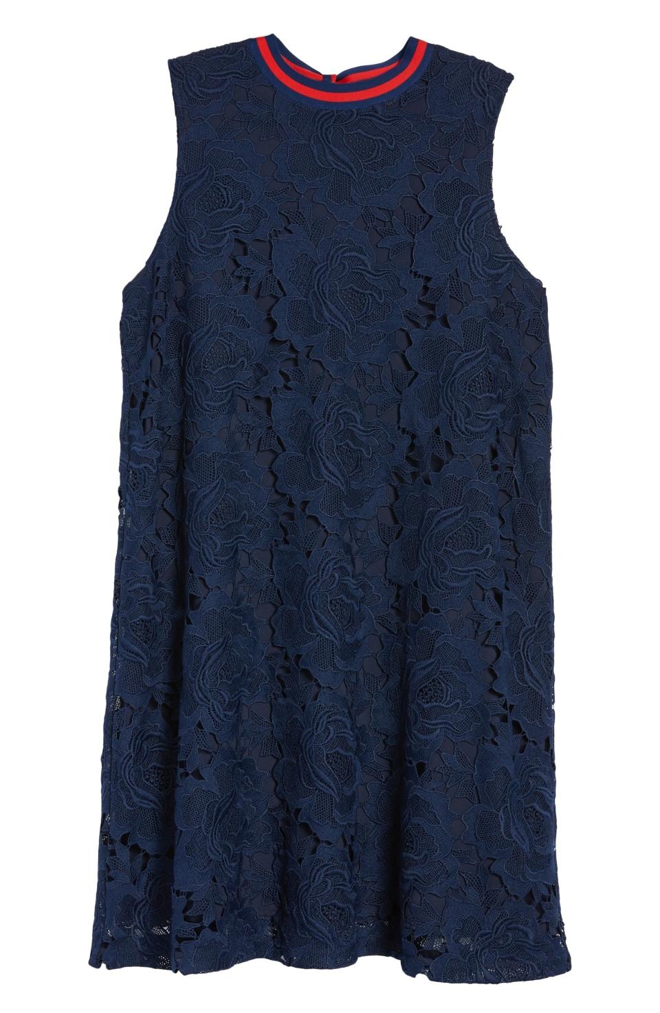 Halogen Lace Overlay Sleeveless Shift Dress, $129 $85.90, Nordstrom