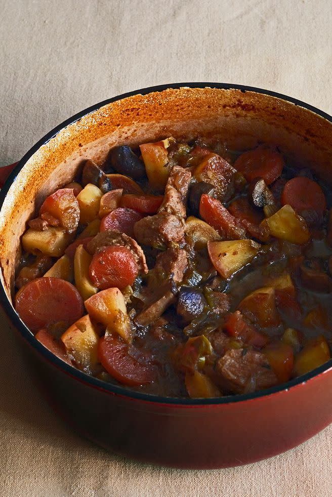 Pork & Ale Casserole With Honey-Glazed Apples