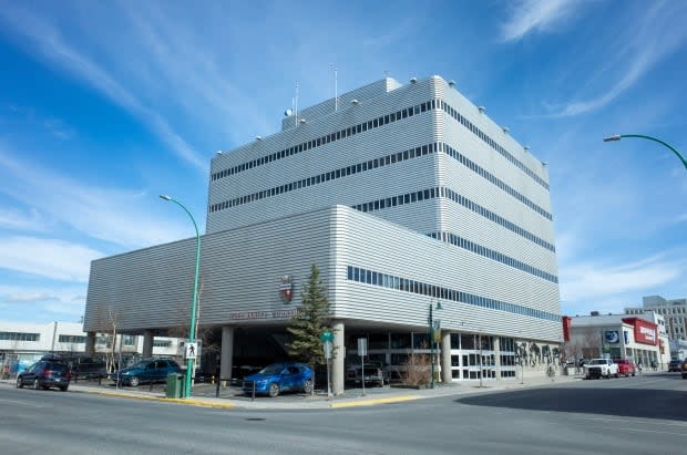 The courthouse in Yellowknife. Public health officials issued a COVID-19 exposure notice for the building on Monday. (Walter Strong/CBC - image credit)