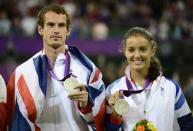 <p>Murray also won silver at the London Games in the mixed doubles with Laura Robson. (Getty Images) </p>