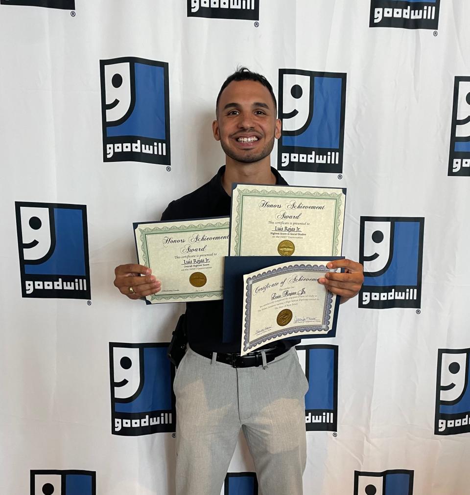 Luis Rojas Jr. completed his GED and received academic honors at the Goodwill Helms Academy graduation on July 12.