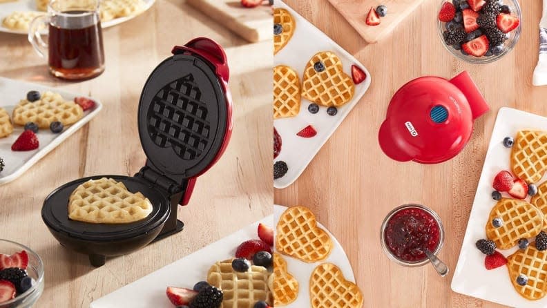 Valentine’s Day gifts under $50: Dash Heart Mini Waffle Maker