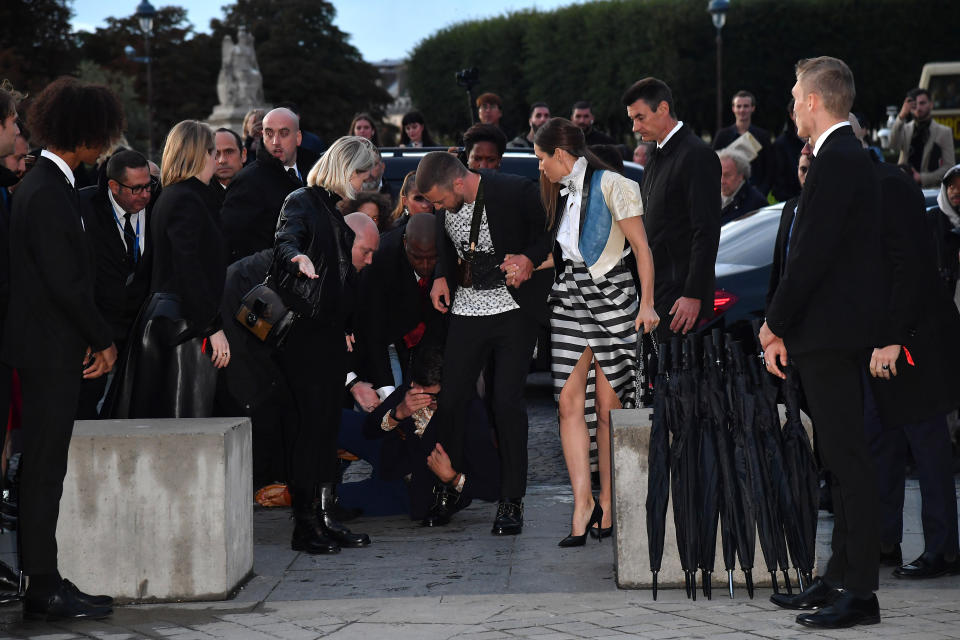 PARIS, FRANCE - OCTOBER 01: Justin Timberlake and Jessica Biel attend the Louis Vuitton Womenswear Spring/Summer 2020 show as part of Paris Fashion Week on October 01, 2019 in Paris, France. (Photo by Jacopo Raule/Getty Images)