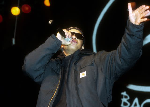 <p>Al Pereira/Getty</p> Bo$$ performing in New York City in November 1992