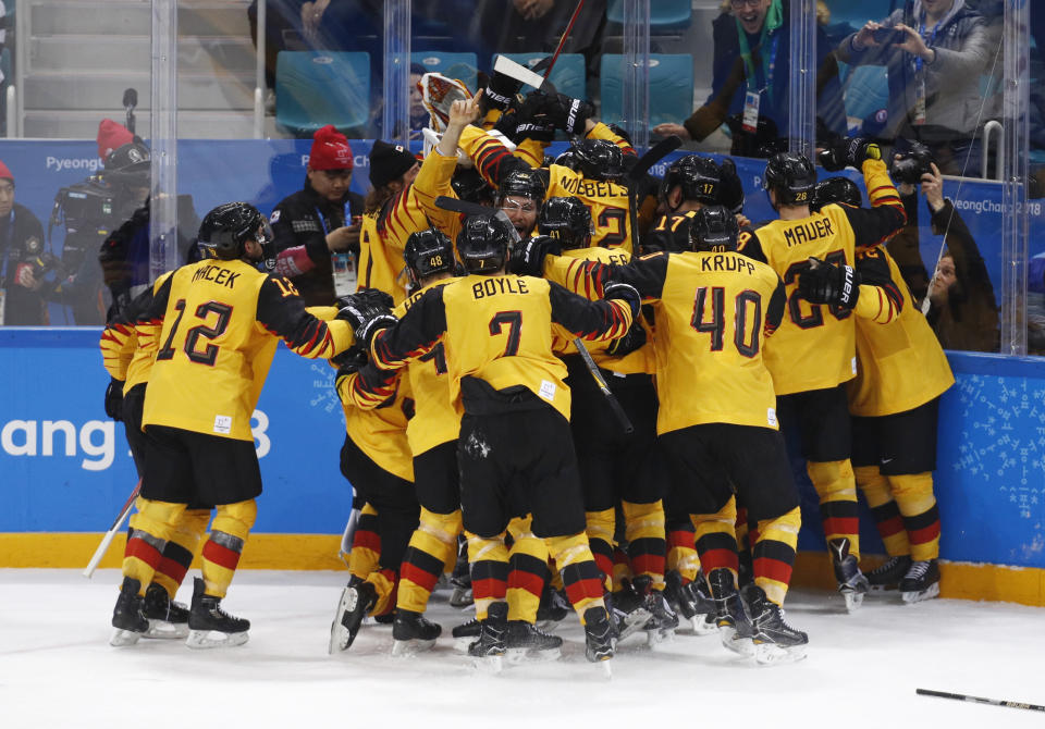 Not many outside of Germany are excited about a gold medal game minus NHL players. (AP)