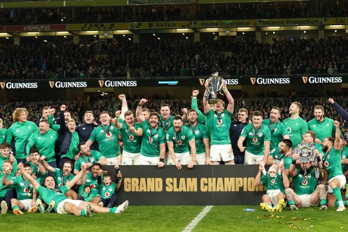 Ireland celebrated Grand Slam glory on St Patrick’s weekend (Brian Lawless/PA) (PA Wire)