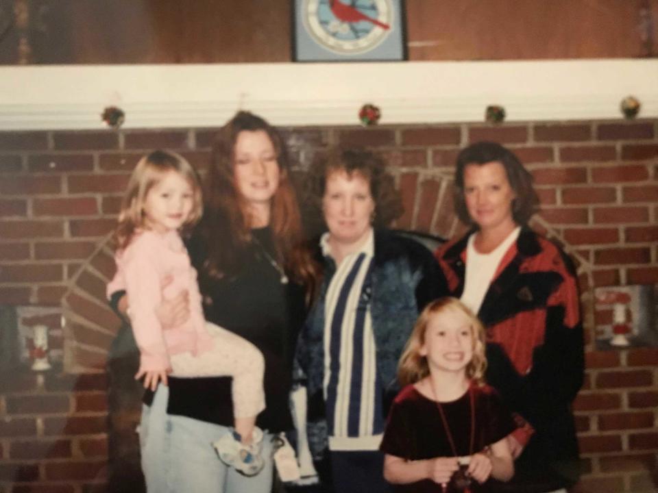 With DNA proving Mary's identity and the case closed, Sherrie Calgaro invited Mary to move in with her in North Carolina. From left are sisters Sherrie, Kathy, center, and Mary. / Credit: Sherrie Calgaro