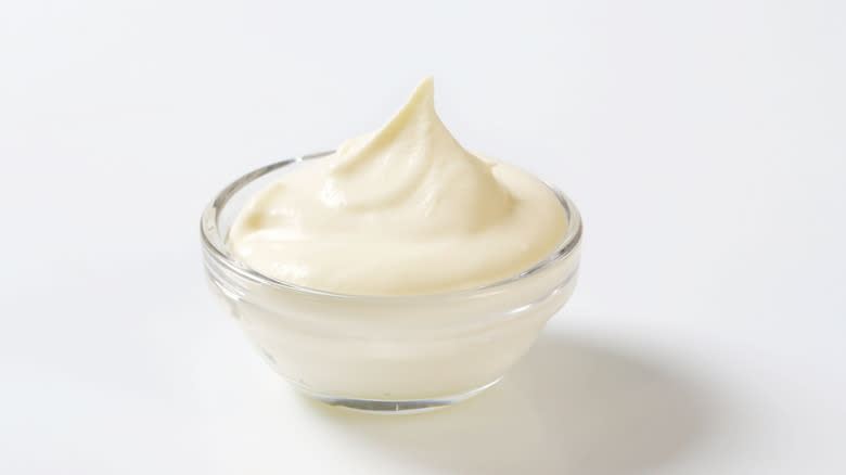 a bowl of sour cream
