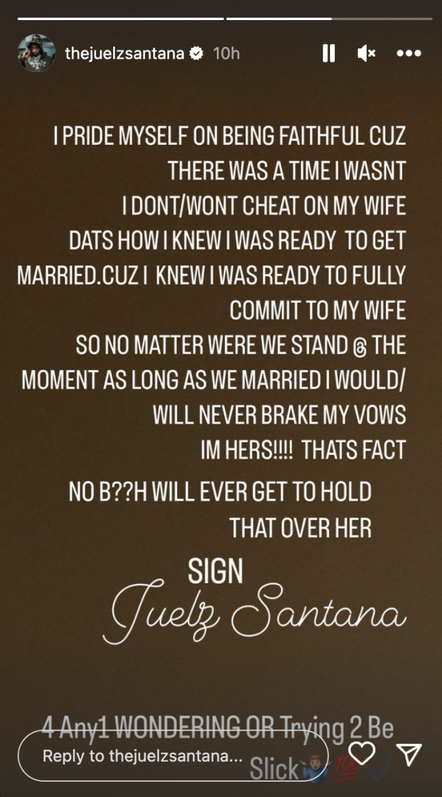 Juelz Santana Declares He’s Not A Cheater Months After Kimbella Separation