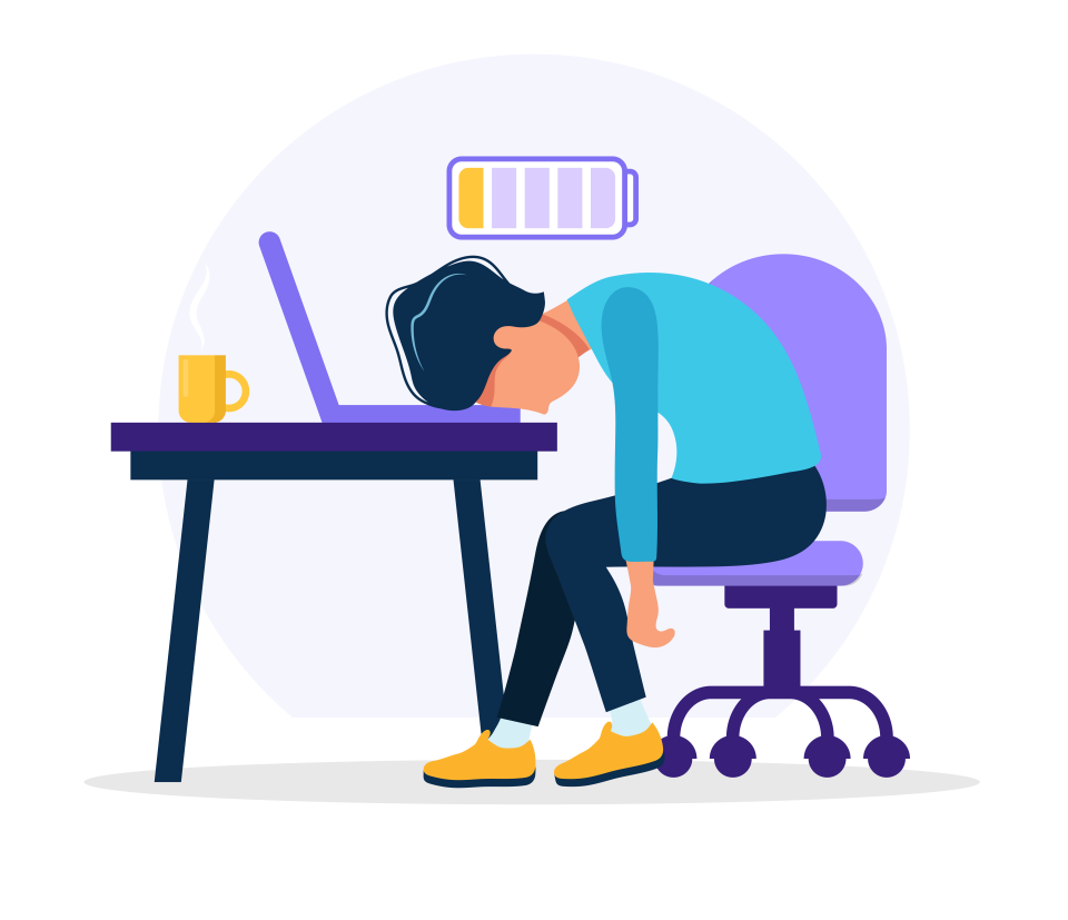 Worker Burnout at Desk