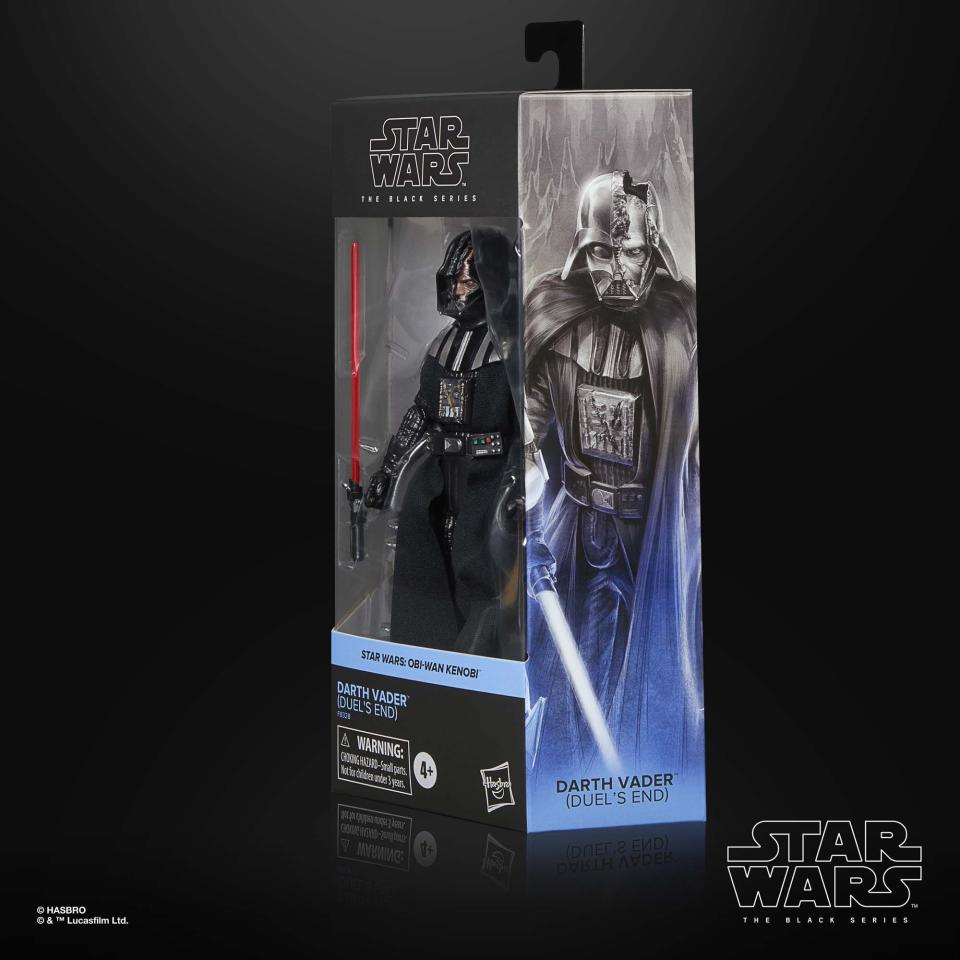 Star Wars The Black Series Darth Vader (Duel's End) action figure on a dark background