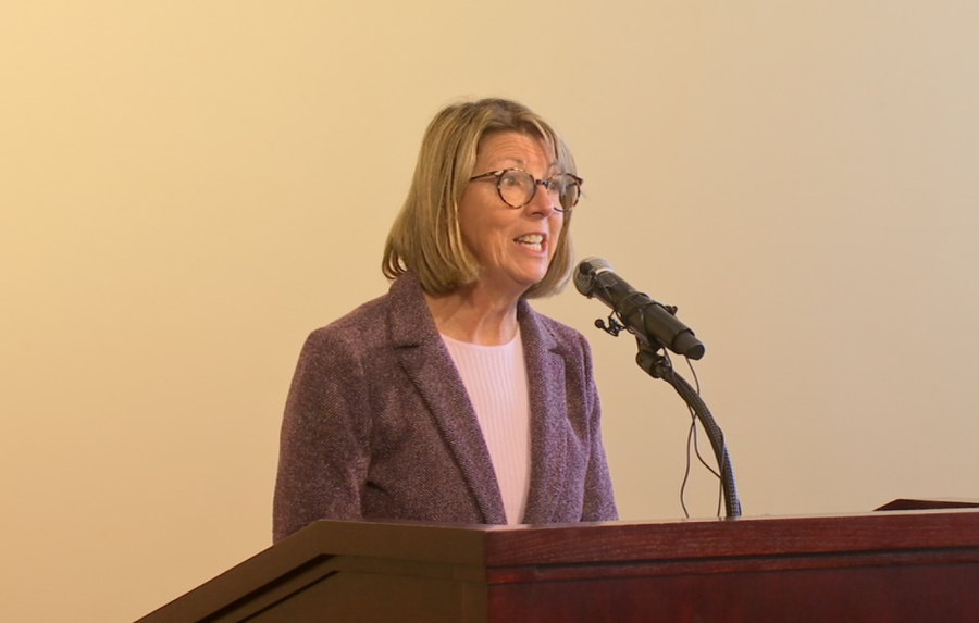 Nancy Halden, spokesperson for the Gun Violence Prevention Center of Utah, speaks at the Utah State Capitol on March 4, 2024.