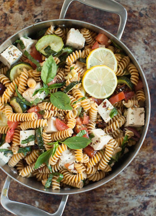 mediterranean pasta salad zucchini salad