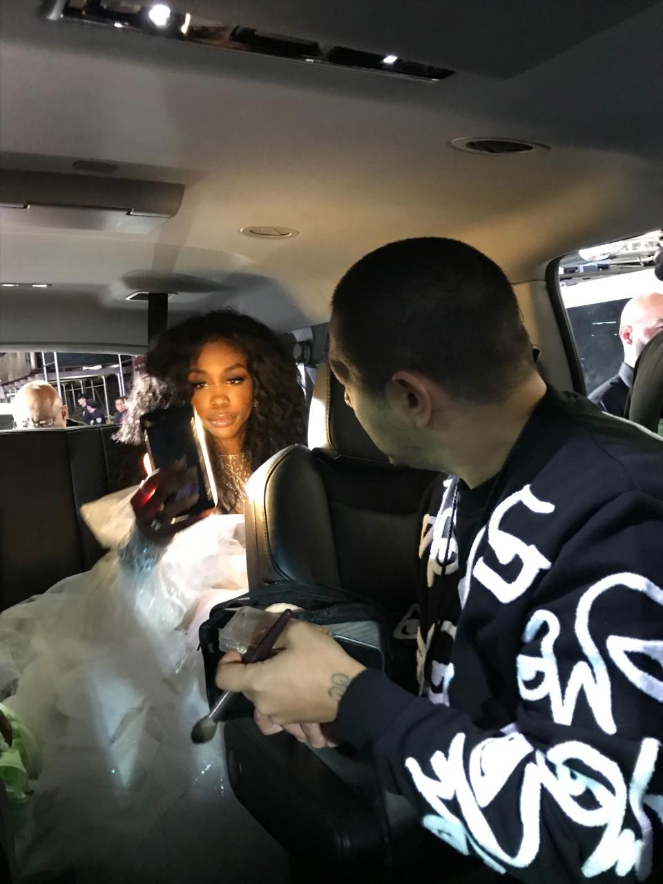 SZA shares an exclusive, behind-the-scenes look at her 2018 Grammys gown.