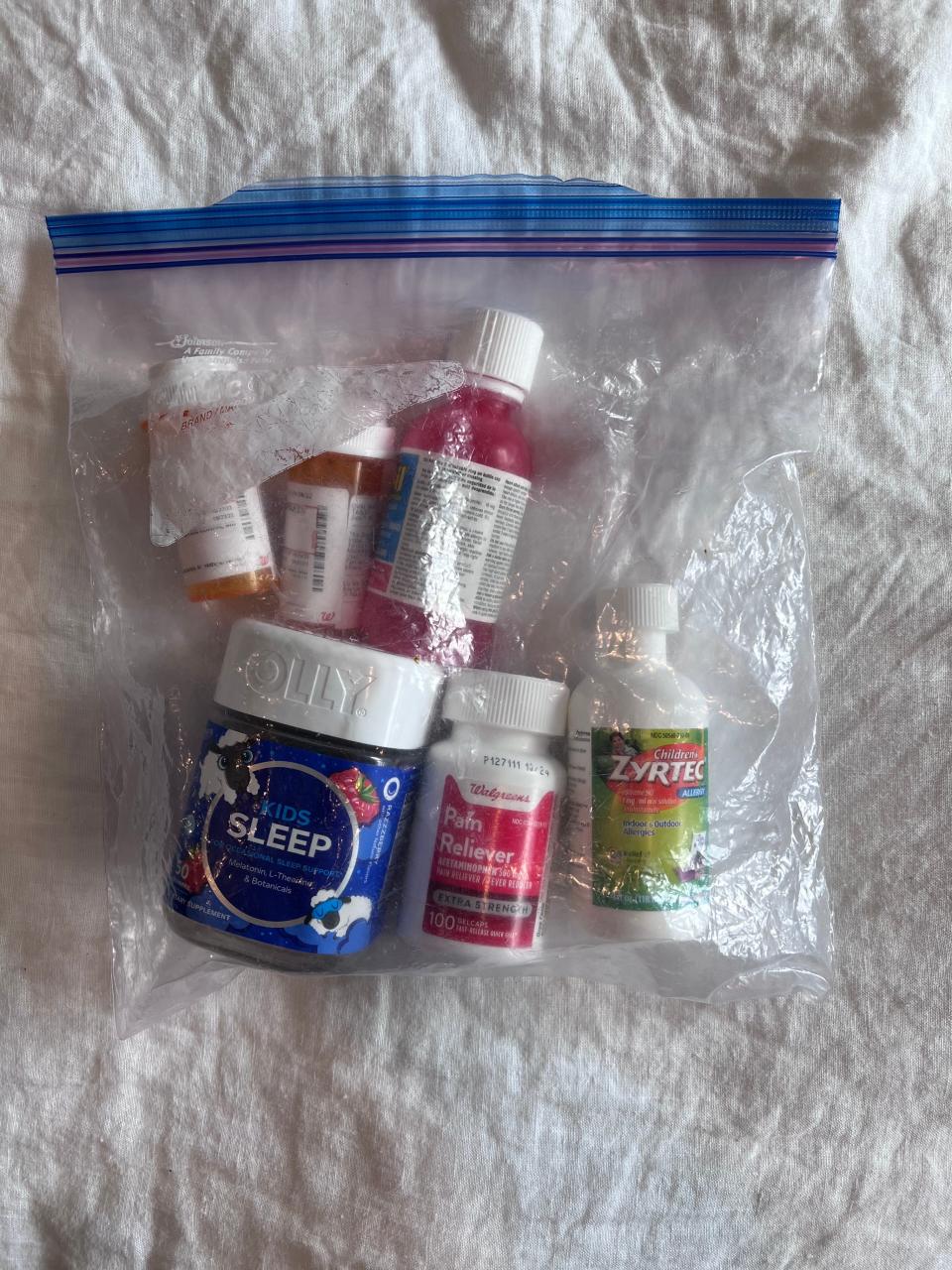 medicine in plastic bag