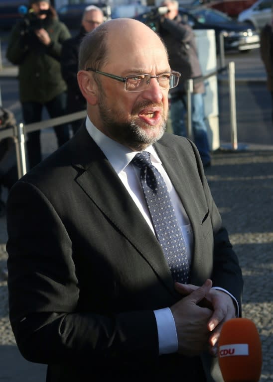 Social Democrat leader Martin Schulz must submit the coalition agreement to his party's rank and file