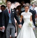 <p>Pippa looked lovely in her white Giles Deacon dress for her wedding to financier James Matthews.</p>