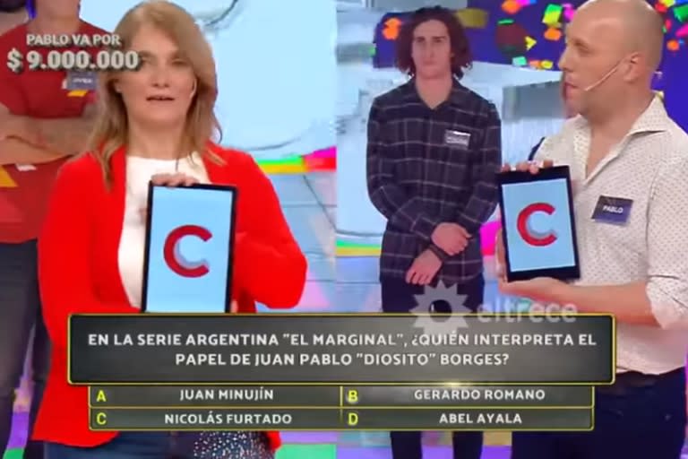 Pablo compitió en la final con María Elena y ganó 9 millones de pesos (Foto: Captura eltrece)