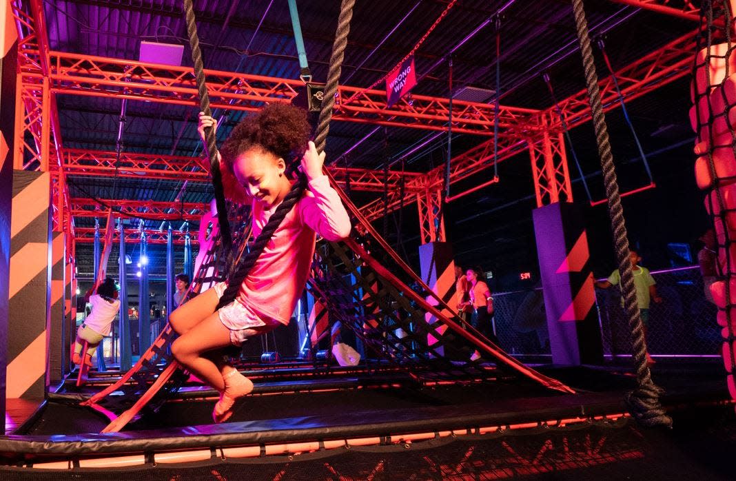 Sky Zone is an indoor playground that features trampolines on the floors — and walls — for a completely immersive jumping experience.