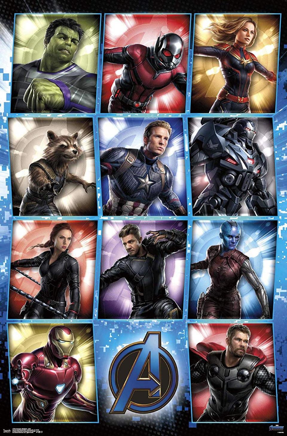 <b>Buy It! </b>Trends International Avengers: Endgame - Grid Wall Poster, $8.50; <a href="https://www.amazon.com/Trends-International-Avengers-Endgame-Poster/dp/B07PDJ1V4K/ref=as_li_ss_tl?ie=UTF8&linkCode=ll1&tag=ewavengersendgamegearawarner419-20&linkId=9a493da330fb20d46a521c9b03a54aa2&language=en_US" rel="nofollow noopener" target="_blank" data-ylk="slk:amazon.com;elm:context_link;itc:0;sec:content-canvas" class="link ">amazon.com</a>