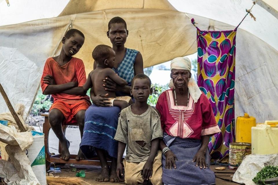 At 60 years old, Mary F. lives in Pagirinya refugee settlement with her son, two daughters and two grandchildren. "The soldiers were coming, they were surrounding our houses, shooting and beating people. We were scared because we didn't know what was happening." Mary recalls the days before the family decided to flee to Uganda. "We walked for two days. I arrived at Nimule very weak."&nbsp;<i>Location: Pagirinya refugee settlement, Oct. 29, 2016.</i>