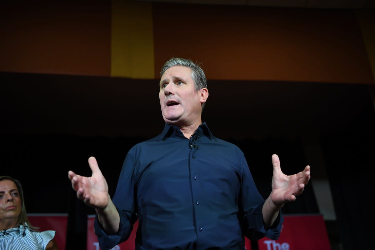 Party leader Sir Keir Starmer was making his first policy announcement ahead of Labour’s annual conference (Andy Buchanan/PA) (PA Wire)