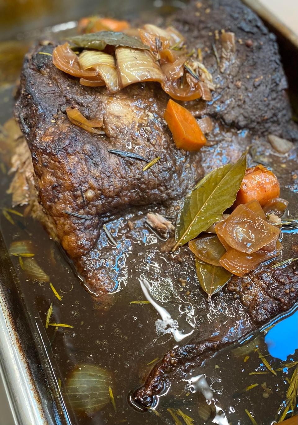 A "High Holiday Brisket," with recipe by Red Hog chef Noam Bilitzer.