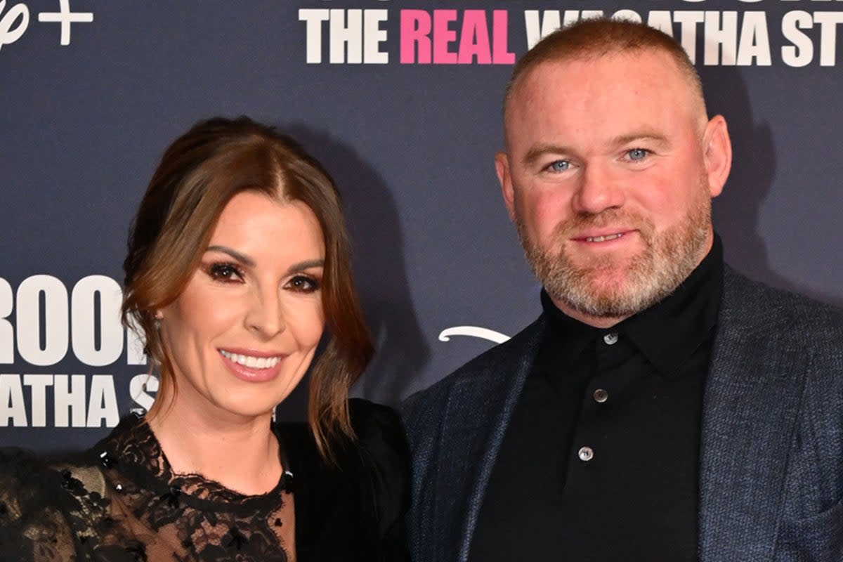 Happy couple: Coleen and Wayne Rooney attend the premiere of the Disney+ docuseries ‘The Real Wagatha Story’  (Getty Images)