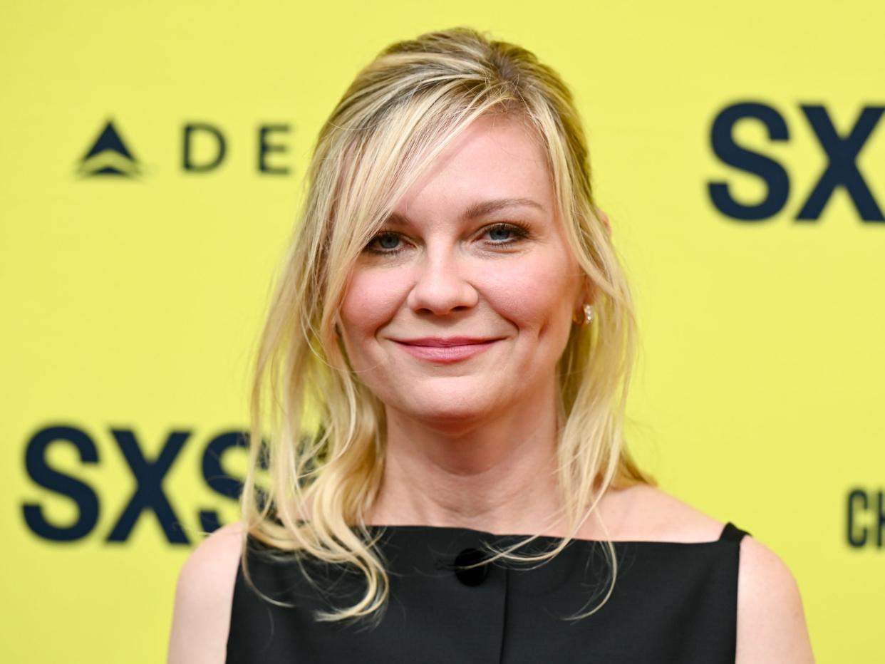 Kirsten Dunst on the red carpet for the premiere of "Civil War" at the SXSW festival in Austin in March 2024