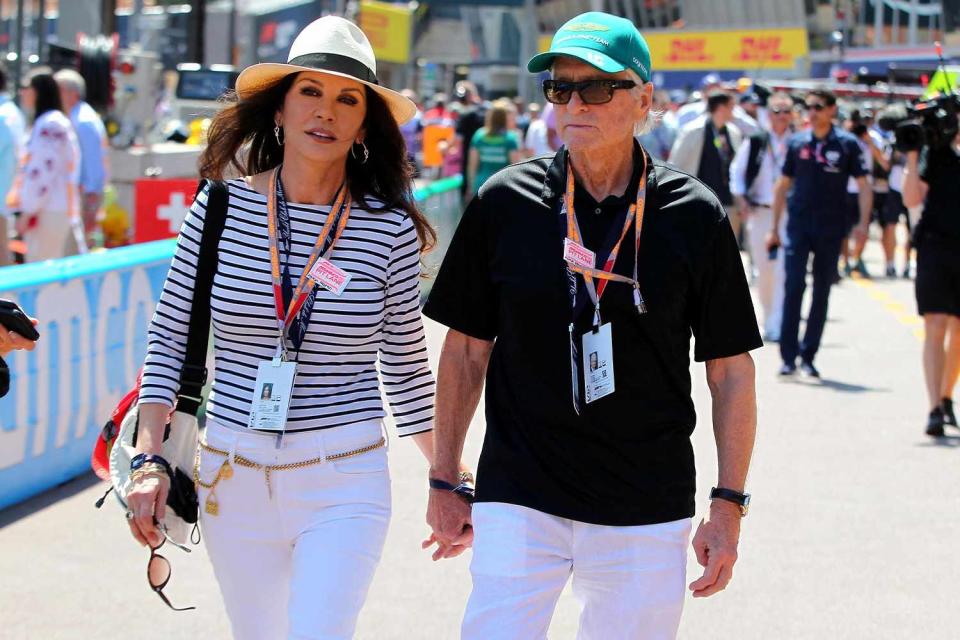 <p>Best Image / BACKGRID</p> Catherine Zeta-Jones and Michael Douglas in Monaco