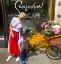 <p>The 37-year-old slayed in with her street style, looking stunning as she posed beside a bike with son Hunter. Source: Instagram/RoxyJacenko </p>