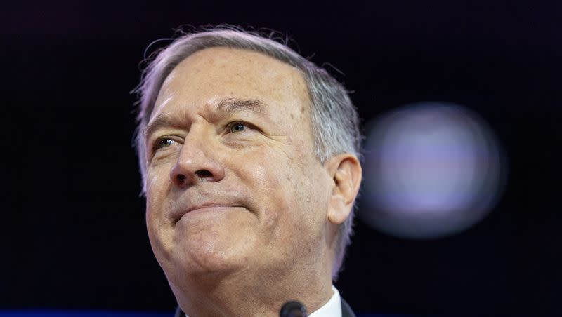 Former Secretary of State Mike Pompeo speaks at the Conservative Political Action Conference, CPAC 2023, Friday, March 3, 2023, at National Harbor in Oxon Hill, Md. Pompeo said Friday, April 14, that he is not entering the race for the 2024 Republican presidential nomination.