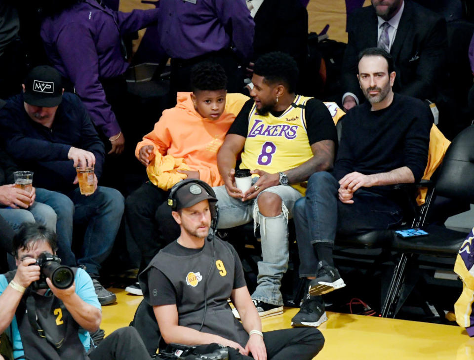 Celebrities At The Los Angeles Lakers Game