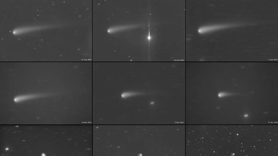 The Virtual Telescope Project in Italy captured images of the comet from May 2023 to June 2024. - Gianluca Masi/Virtual Telescope Project