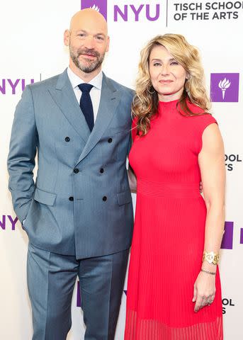 <p>Arturo Holmes/Getty</p> Corey Stoll with his wife Nadia Bowers at the 2024 NYU Tisch School Of The Arts Gala at Cipriani South Street