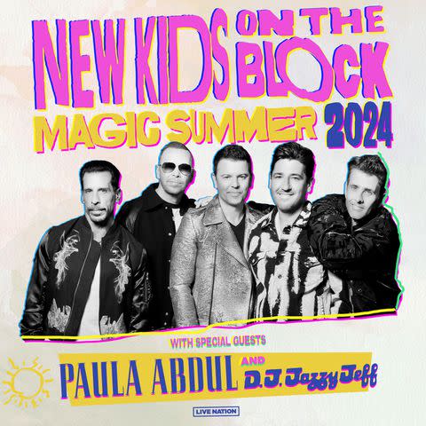 <p>BMG</p> New Kids on the Block's Magic Summer 2024 Tour poster