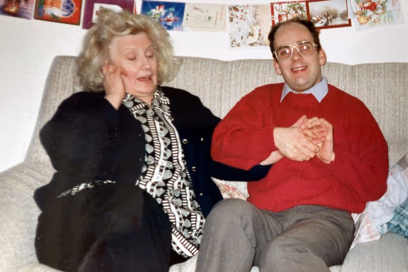 Mark Vaughan, pictured with his late Mum Alice Vaughan