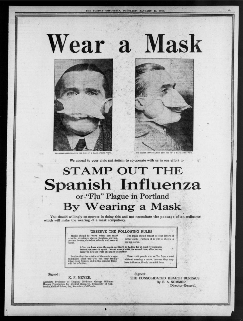 1919 flu mask spanish flu