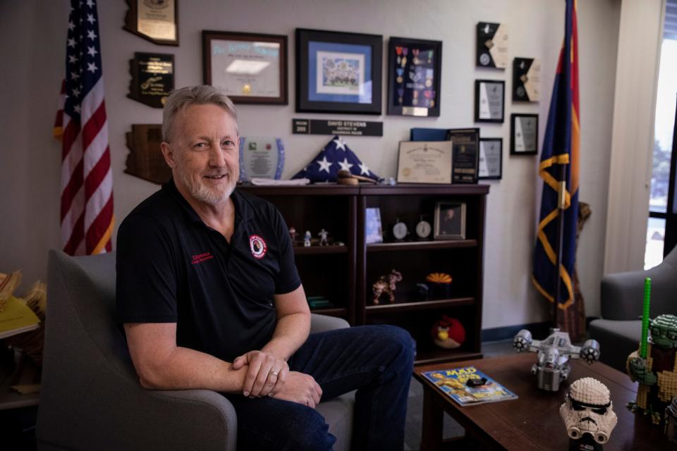 Cochise County Recorder David Stevens poses for a portrait inside his office in Bisbee on Feb. 14, 2023.