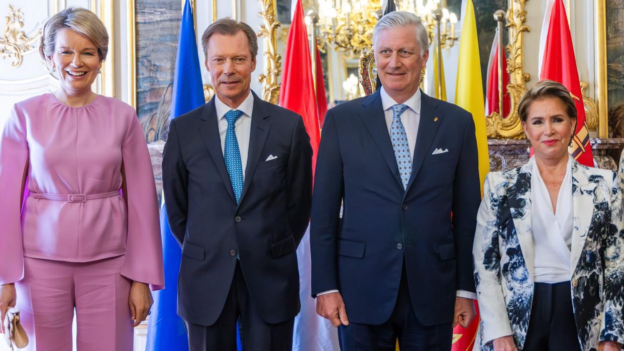 Queen Mathilde and Philippe of Belgium together with Grand Duke Henri and Grand Duchess Maria Teresa of Luxembourg 