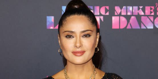 salma hayek abs legs underwear bra photos