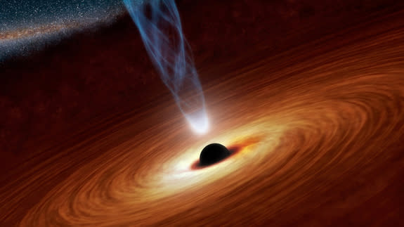 Artist’s illustration of a supermassive black hole.