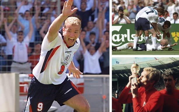 Would Alan Shearer (left), Paul Gascoigne (top right) and Bobby Moore (bottom right) make it? - getty images