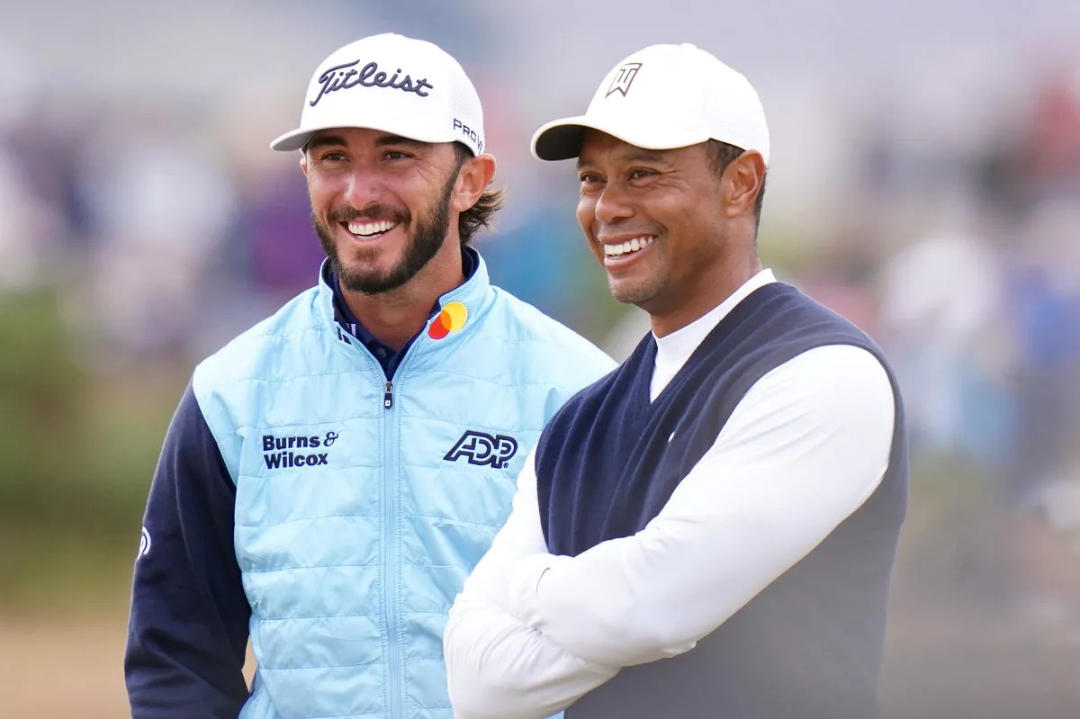 Max Homa, left, believes Tiger Woods now realises the respect he commands from his peers (Jane Barlow/PA) (PA Wire)