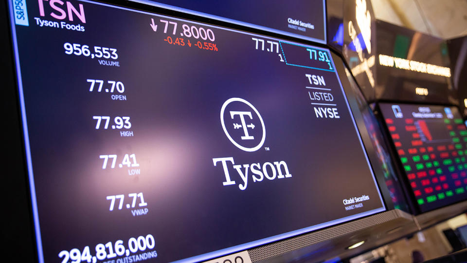 Tyson tampil di NYSE